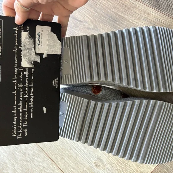 Kooba Gray Pumpkin Embroidered Slippers - Picture 2 of 2